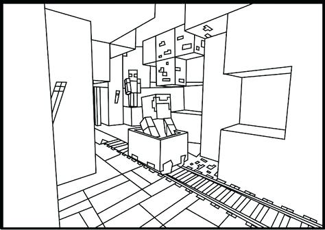 minecraft house coloring pages