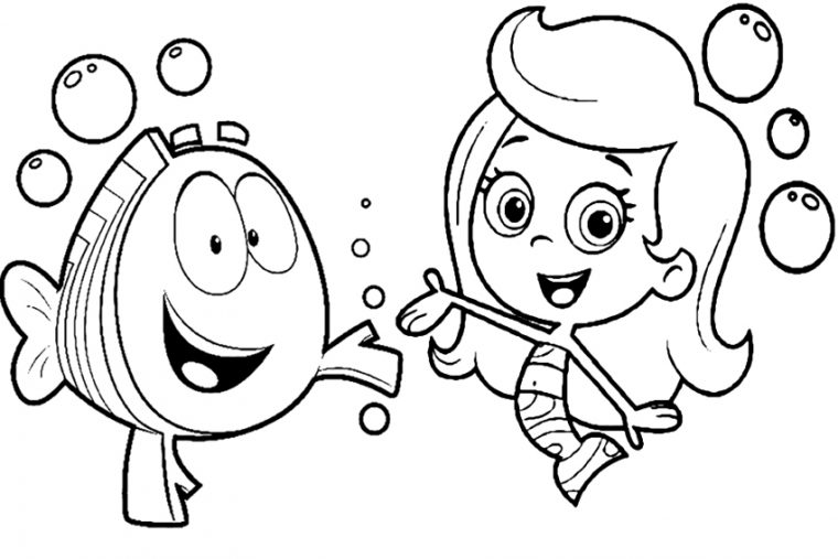 bubble guppies coloring pages molly