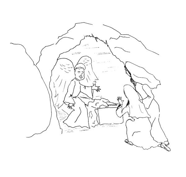 printable jesus empty tomb coloring pages