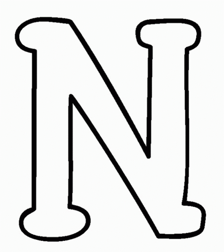 coloring pages letter n