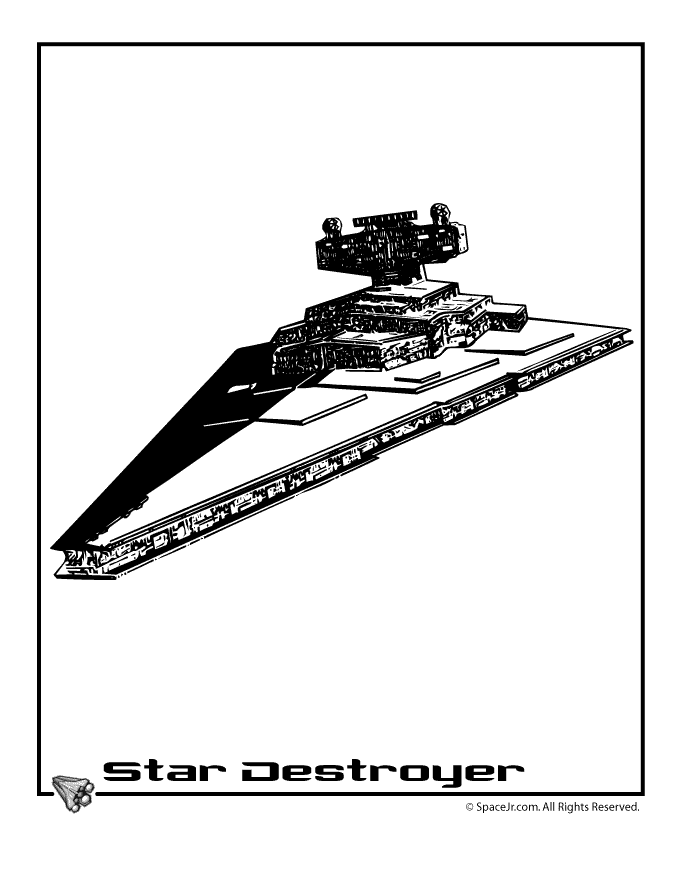 star destroyer coloring page