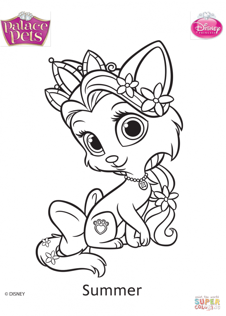 palace pets coloring page