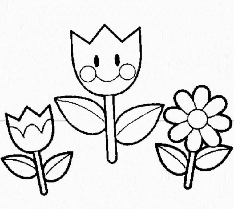 spring clip art coloring pages