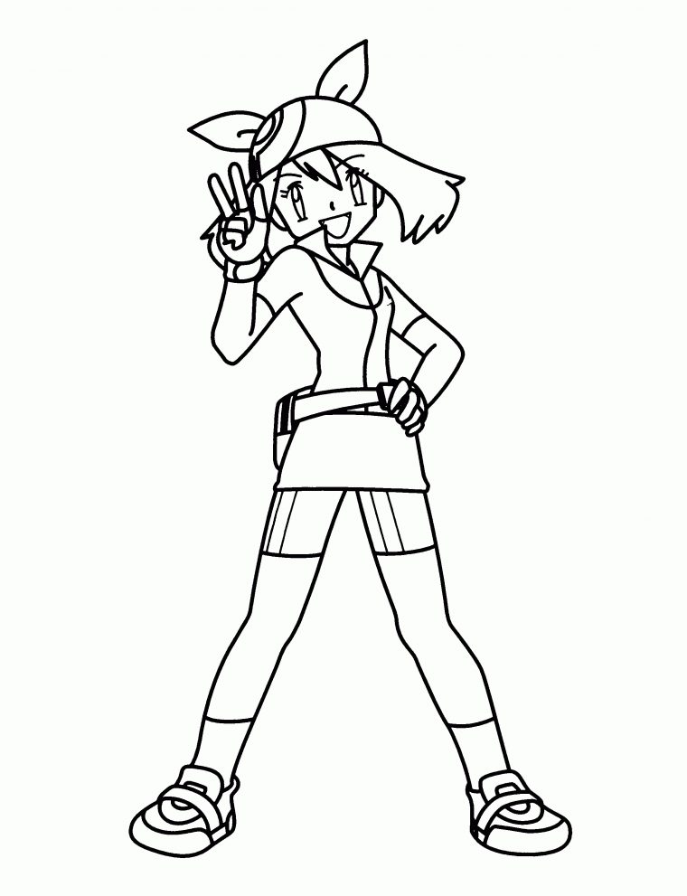 pokemon trainer coloring page