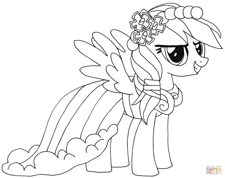 princess rainbow dash coloring pages princess rainbow dash coloring pages