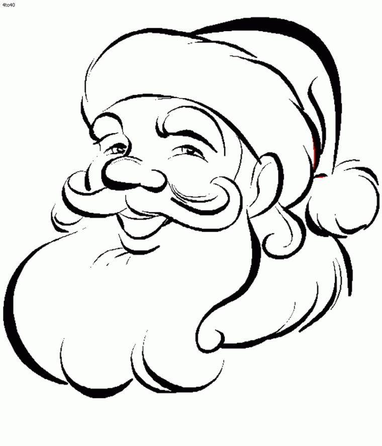 santa face coloring page