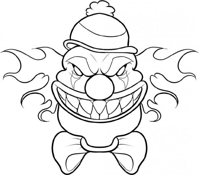 scary clowns coloring pages
