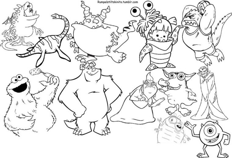 silly monster coloring pages
