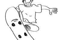 skateboarding coloring page skateboarding coloring page