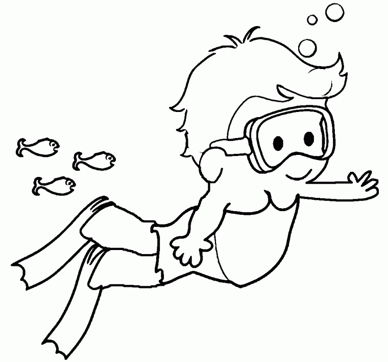 swim coloring pages