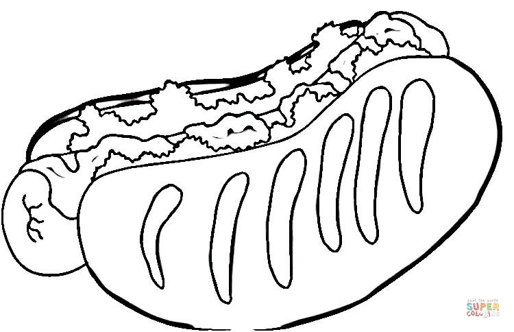 hotdog coloring pages