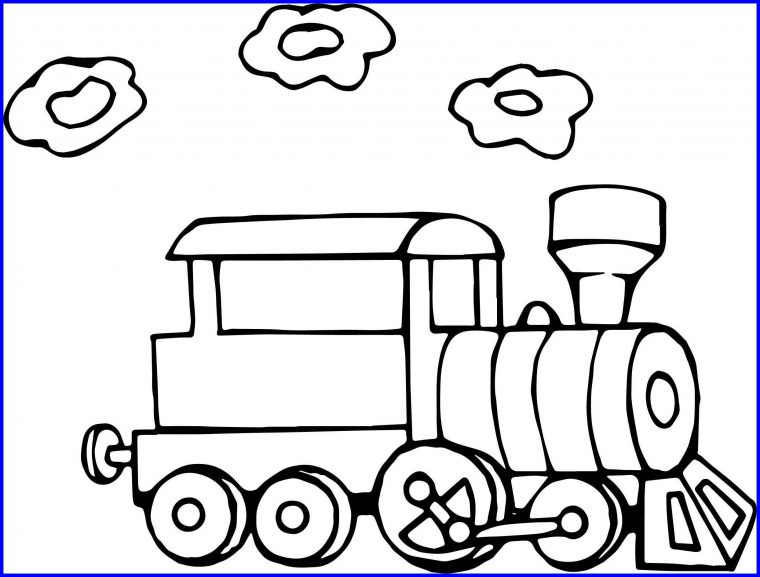 trains coloring page