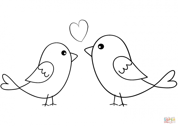 love birds coloring pages