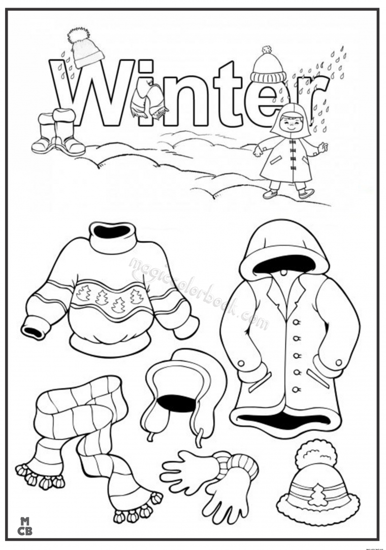preschool clothes coloring pages