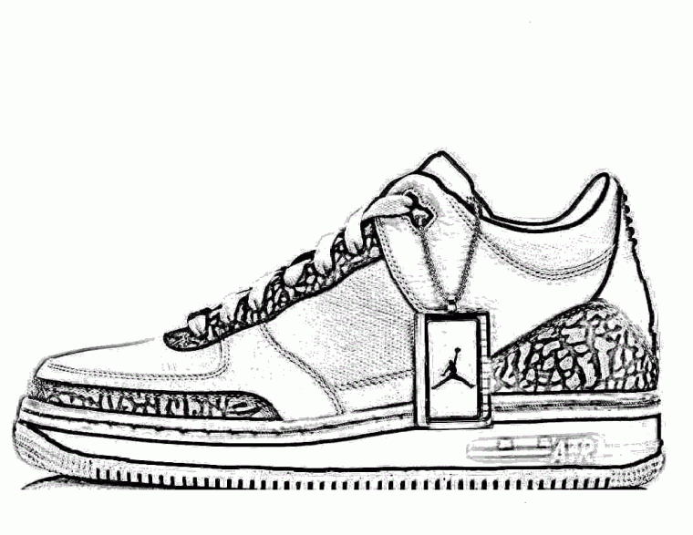 jordan sneakers coloring pages