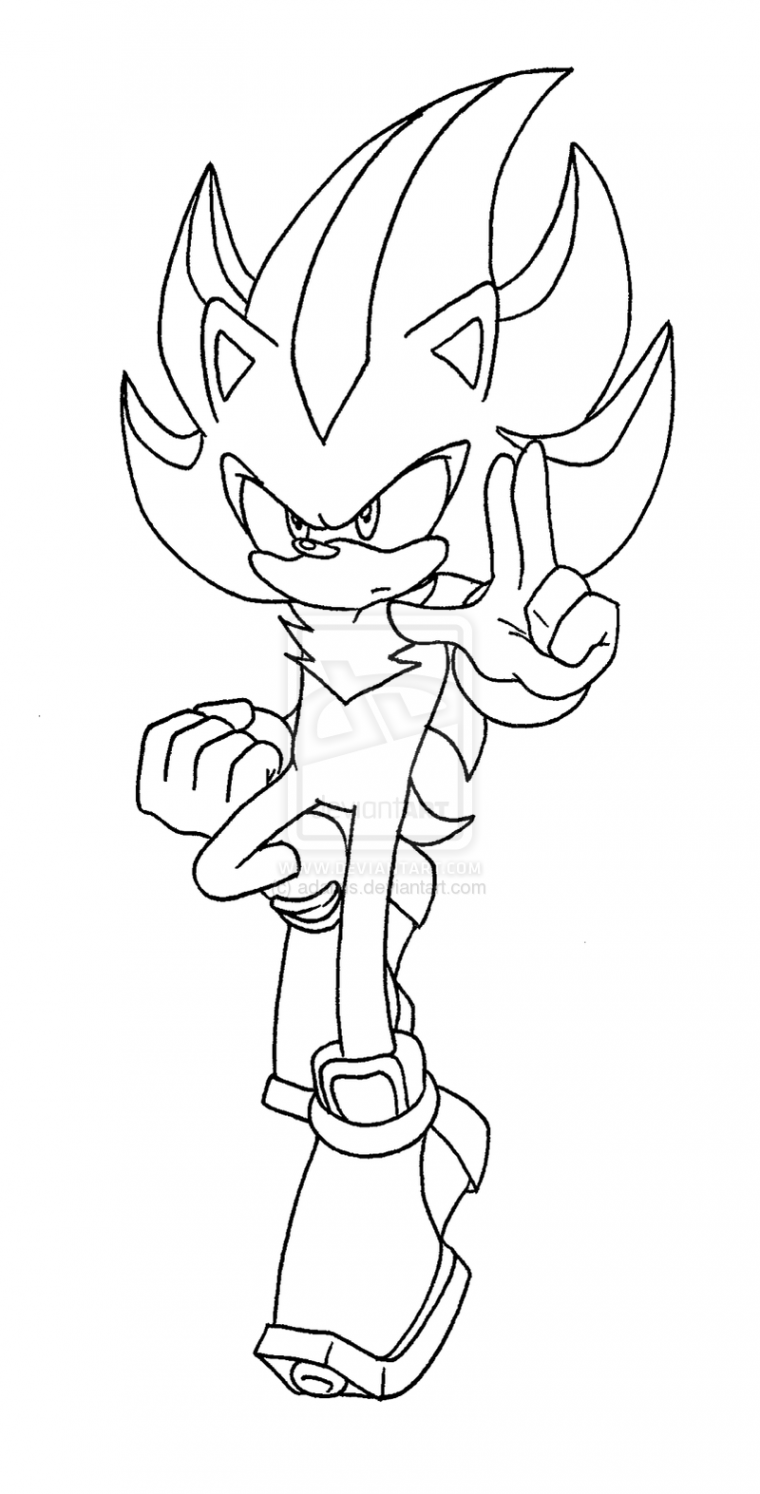 shadow and sonic coloring pages
