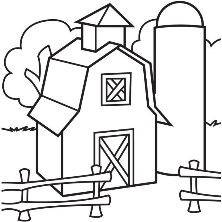 printable barn coloring pages