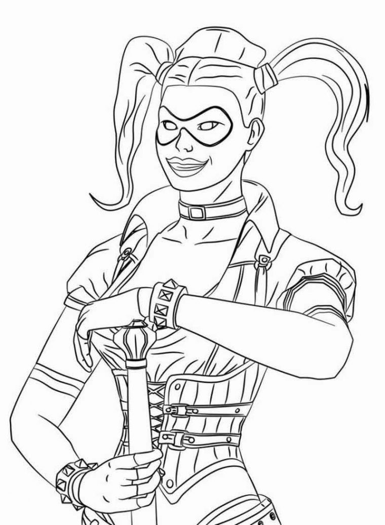 harley quinn printable coloring pages