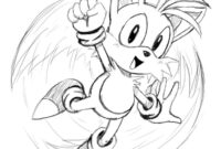 tails sonic coloring page