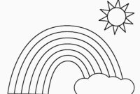 rainbow print coloring page