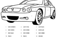 race car color by number