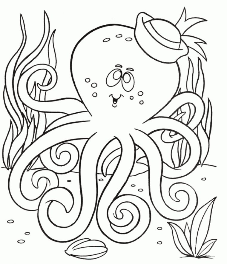 octopus coloring page printable