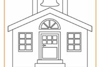schoolhouse coloring page
