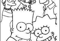 simpsons family coloring pages simpsons family coloring pages