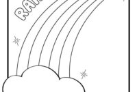 kindergarten rainbow coloring page