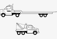 flatbed truck coloring pages