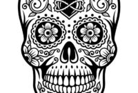 dessin a colorier facile tete de mort