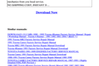 42 2005 toyota mr2 repair manual vol 1 background