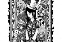 gothic alice in wonderland coloring pages