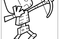 minecraft skeleton coloring pages