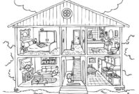 doll house coloring page doll house coloring page