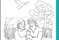 jesus being baptized coloring page