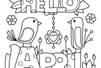 april coloring pages free printable