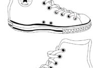 converse shoe coloring page