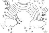 rainbow coloring page free