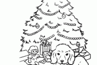 cute christmas puppy coloring pages