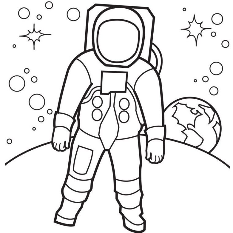 astronaut printable coloring pages