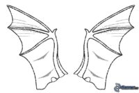 bat wings coloring page