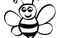 cute bee coloring page cute bee coloring page