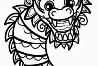 chinese new year dragon coloring page