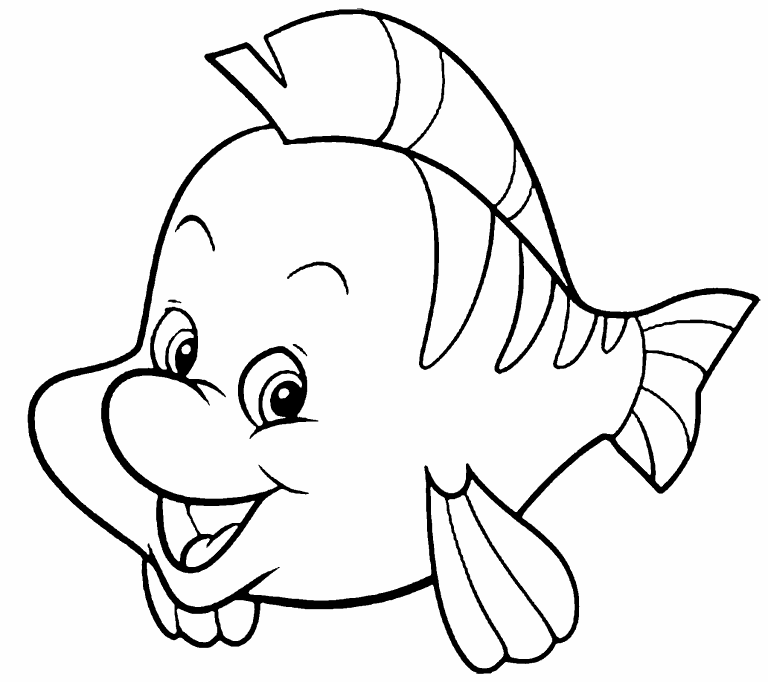 Flounder coloring page - Coloring Pages 4 U