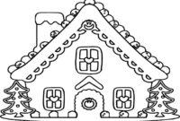gingerbread house color pages