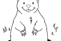 coloring page of a groundhog coloring page of a groundhog