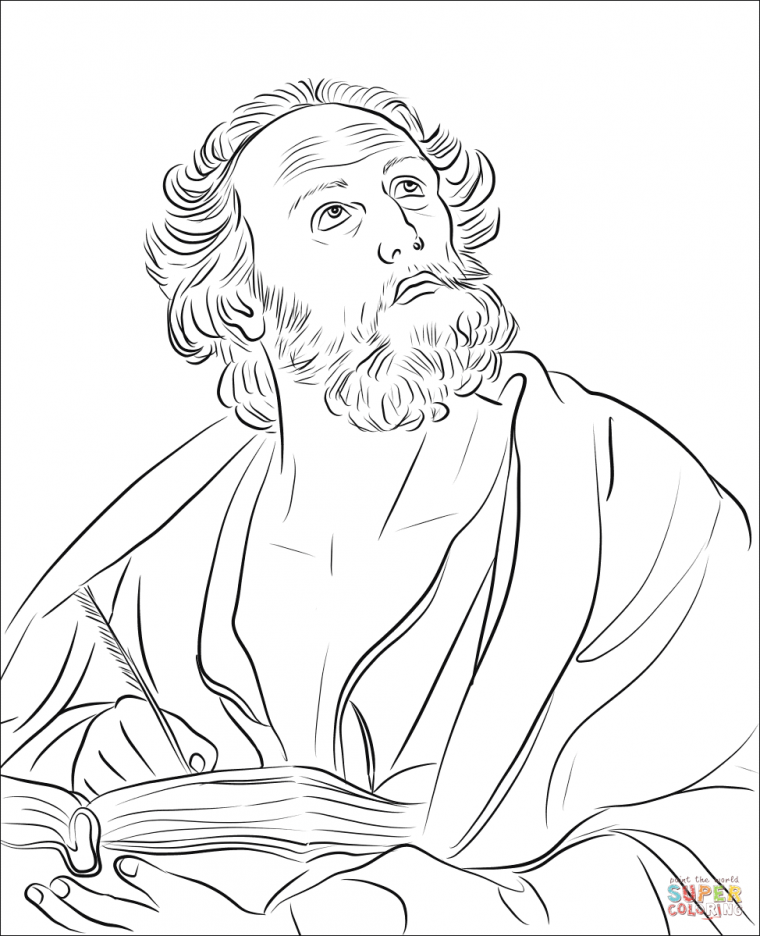st luke coloring page