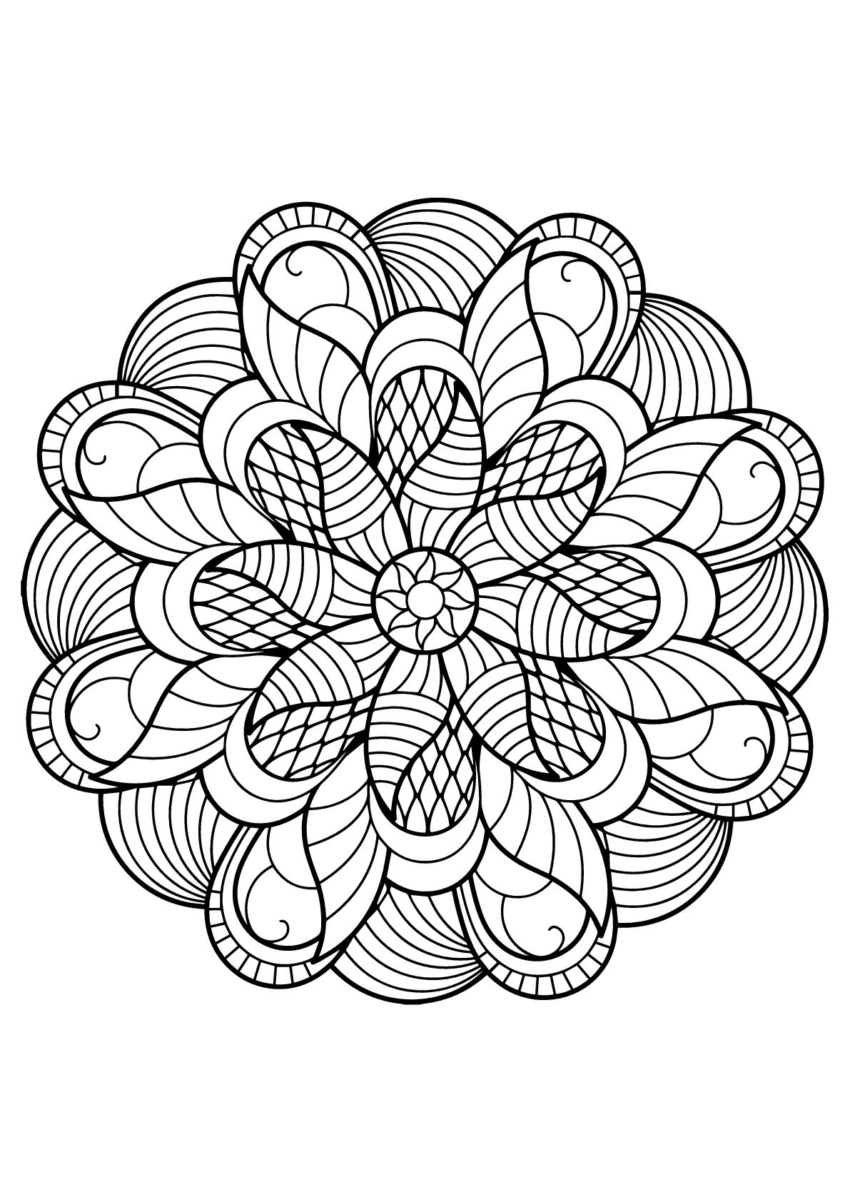 Mandala livre gratuit 6 - Mandalas - Coloriages difficiles pour adultes