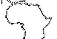 africa map coloring page